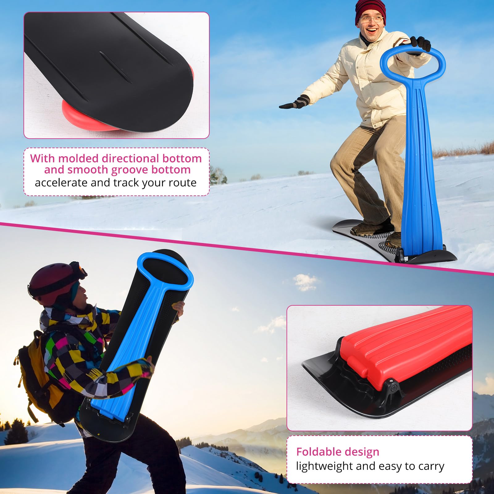 Amazon.co.jp: Deekin 雪そり 折りたたみ式 スノースクーター